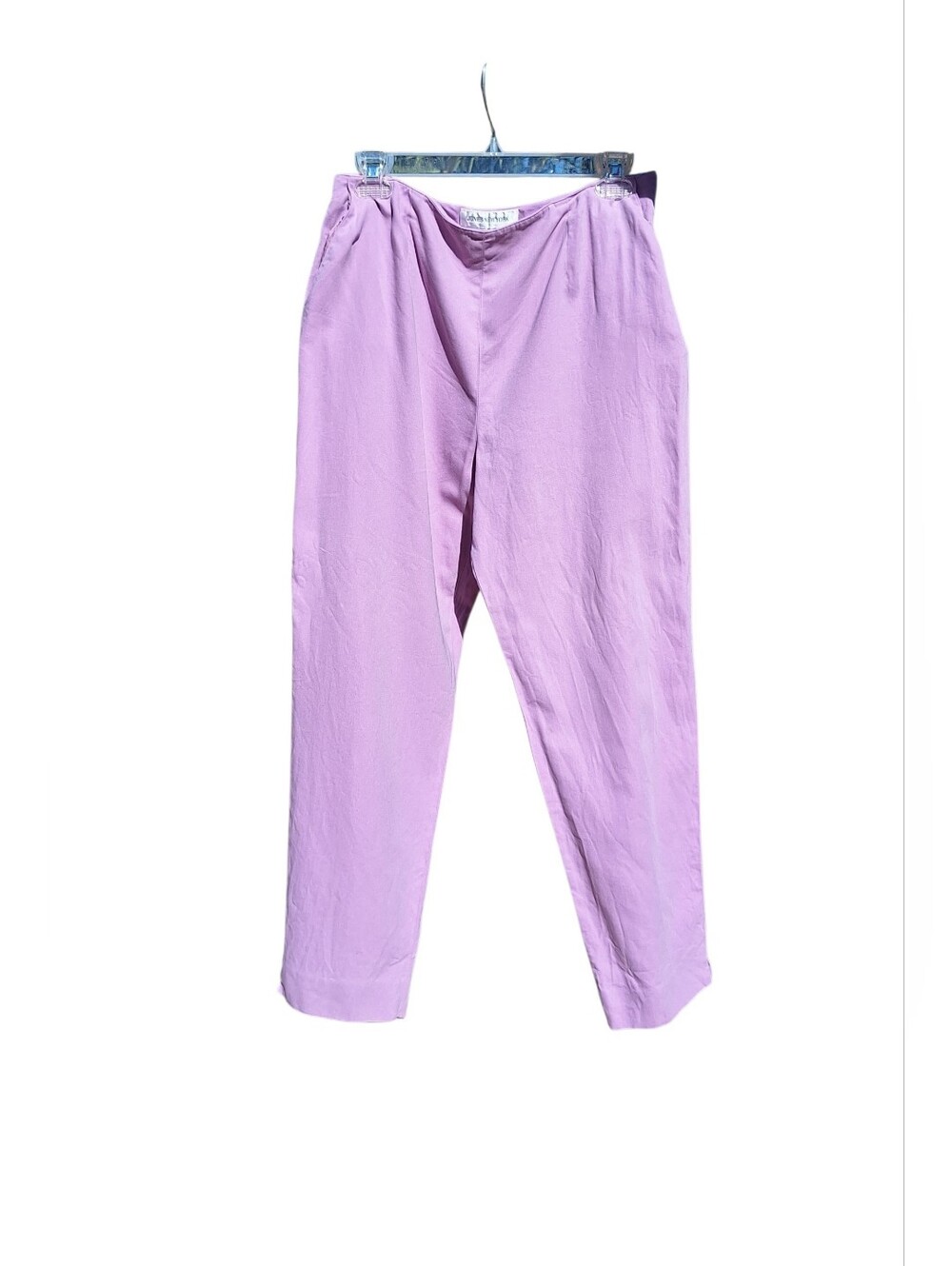 Vintage Jones New York Wide Leg Pants High Rise Crop Butter Mom Lavender Women M